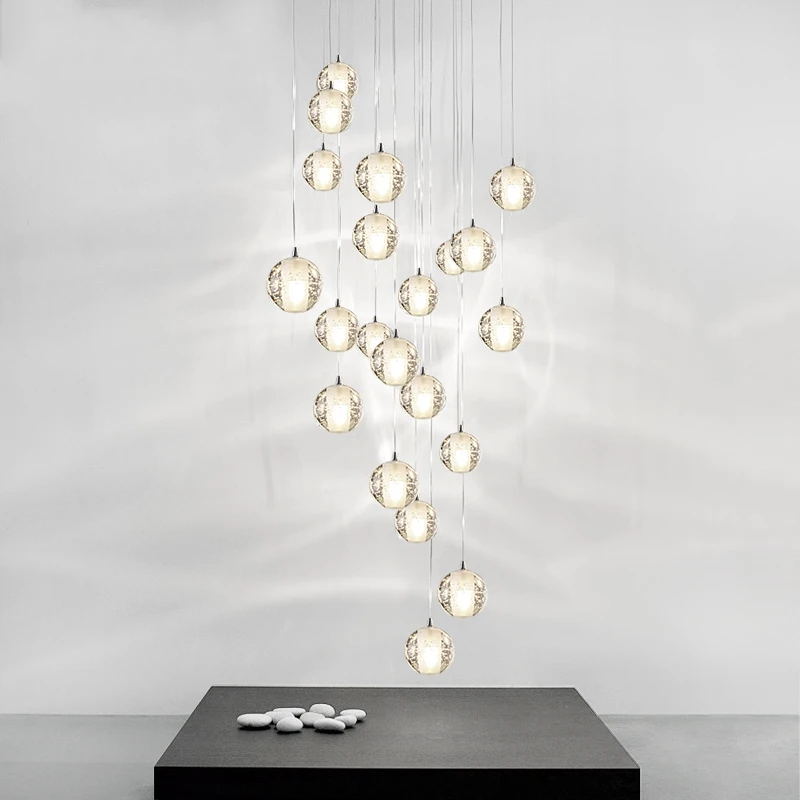 Современная хрустальная лампа для гостиной в скандинавском стиле|Подвесные