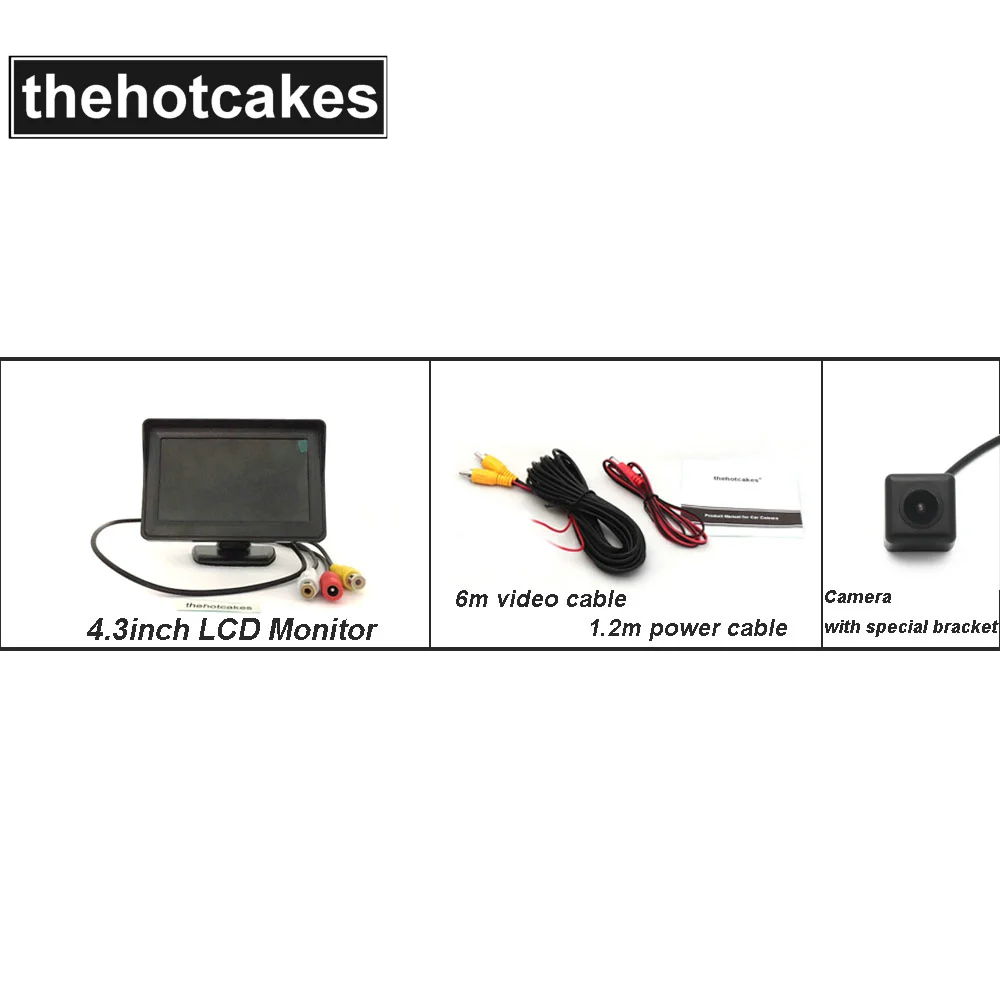 4.3inch Monitor Set1 Камера заднего вида для Chevrolet Монтана/Торнадо/Корса Утилита/утилита пикап 2003~ CCD камера ночного видения номерного знака - Название цвета: 4.3inch Monitor Set1