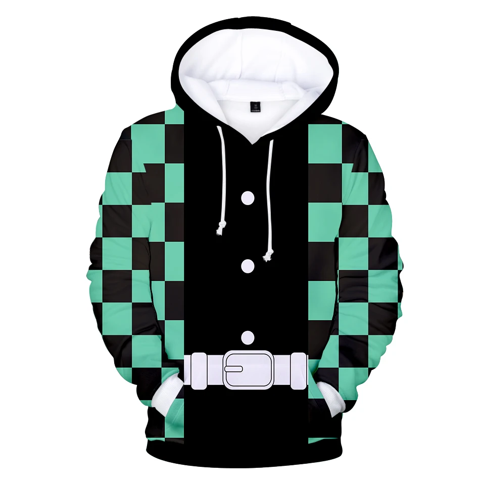 

Толстовки с капюшоном унисекс, аниме «рассекающий демонов», худи Kimetsu No Yaiba, Харадзюку, для косплея, для мужчин и женщин