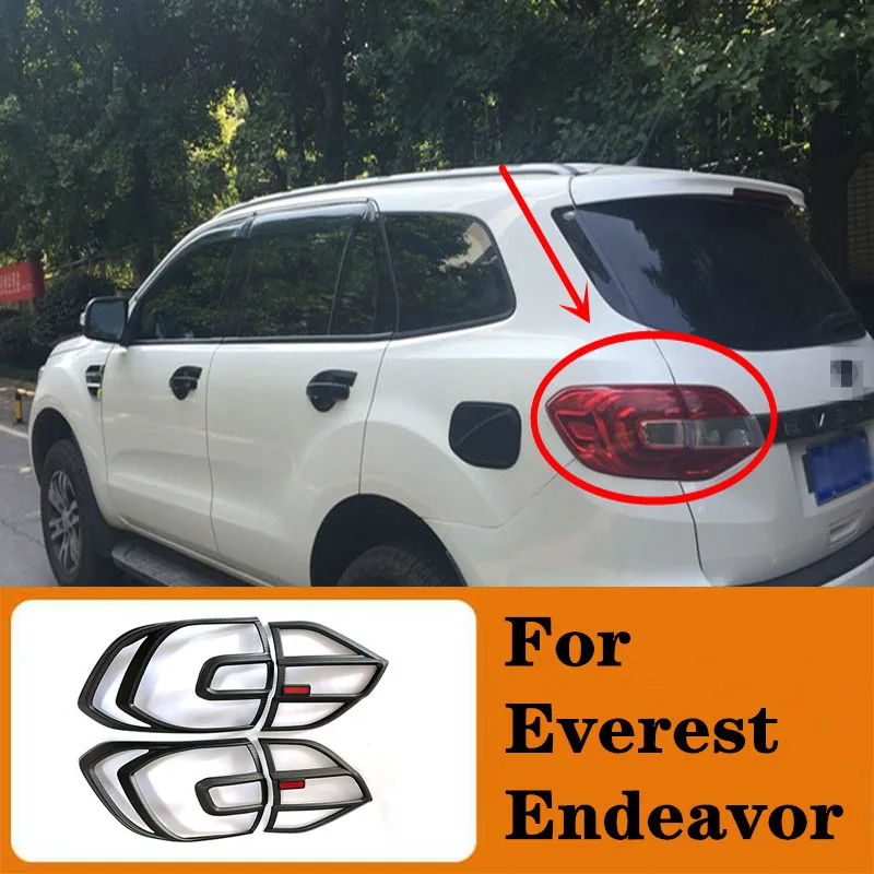 

Автомобильный задний фонарь, декоративная крышка, матовый черный задний фонарь для Ford Everest Endeavor 2015 2016 2017 2018 2019, задний фонарь