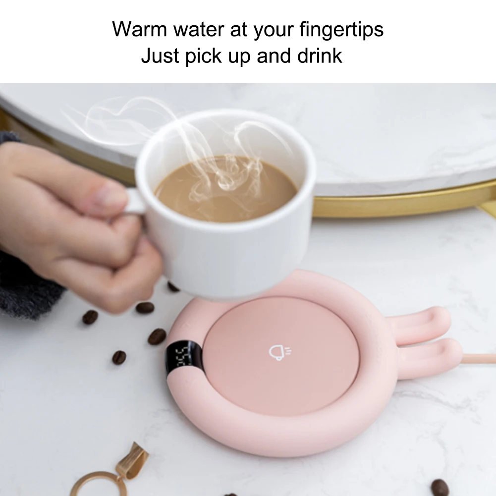 

Smart Touch Heating Coasters Adjustment 3 Gear Constant Temperature Cup Warmer Heating Mat Pad Fast Heater Heating Cup