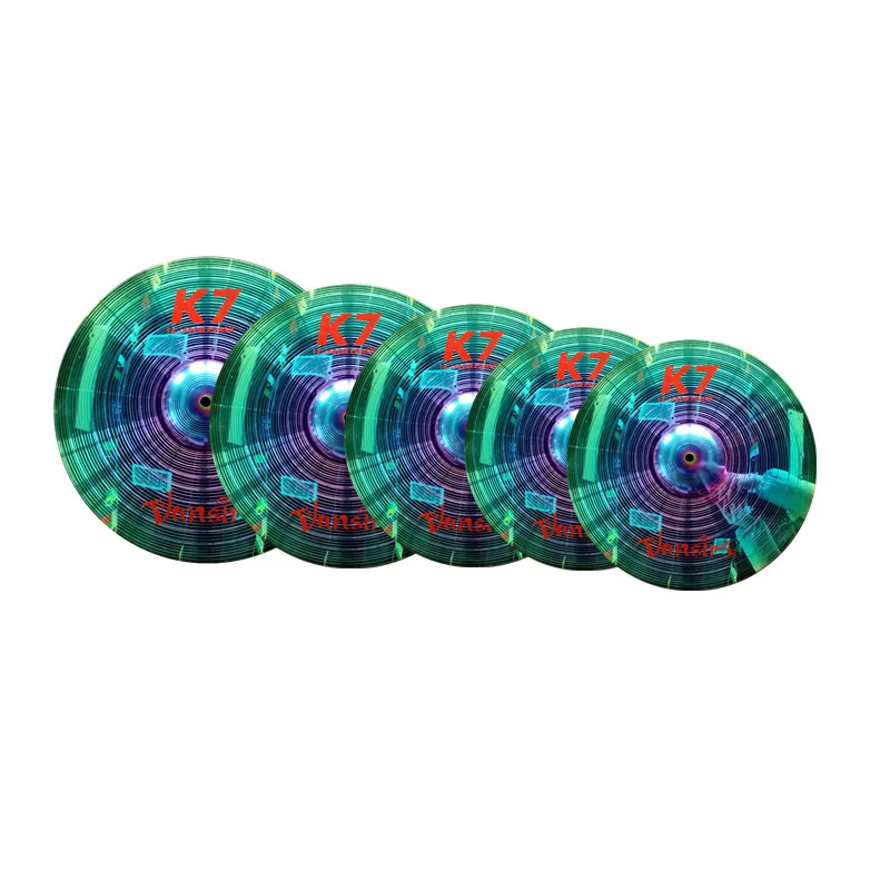 Conjunto de Pratos de Liga Passeio + Bolsa para a Prática Hi-hat + 16 + 18 Crash + 20 Vansir Peças Colorido 5 14
