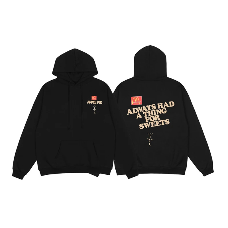 

Travis Scott ts cotton supermarket joint hoodie European and American high street oversize loose pullover sweater couple suit