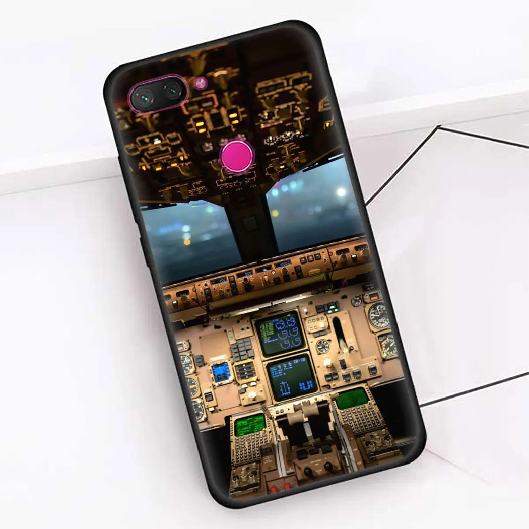Soft silicone Cover for Redmi 6 K20 Pro 5 Plus 6A 5A 4A 7 7A 8A S2 Go Black Phone Case Aircraft Plane Airplane | Мобильные телефоны