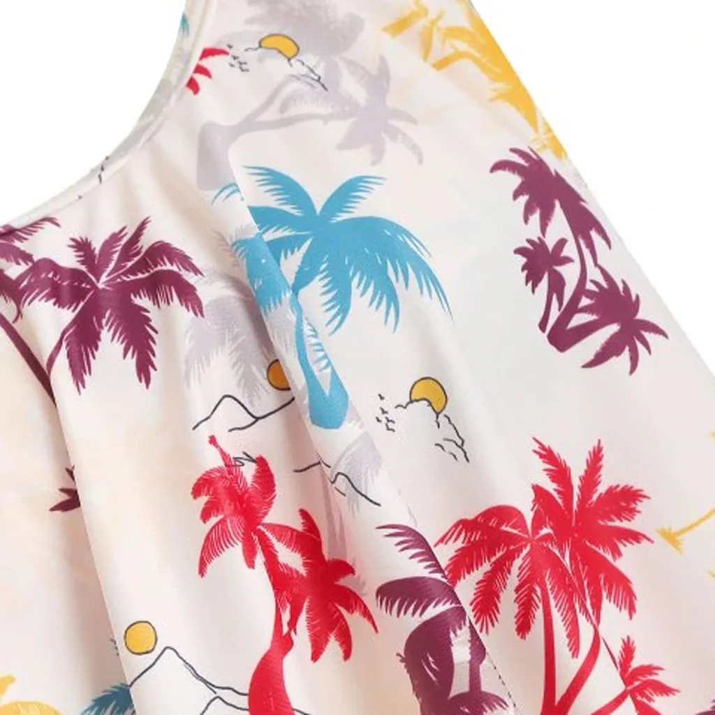 Новый купальный костюм для женщин с пуш-ап рюшами и винтажным принтом дерева