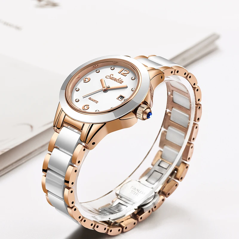 SUNKTA 2021New Rose Gold Watch Women Quartz Watches Ladies Top Brand Luxury Female Wrist Watch Girl Clock Relogio Feminino+Box enlarge