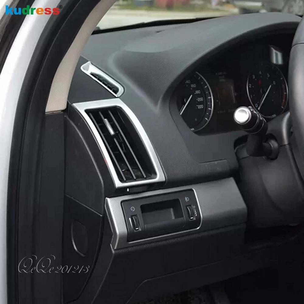 Для Land Rover Freelander 2 2011 2015 ABS Матовый Интерьер mouldinds AC Крышка вентиляционного