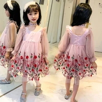 2021 girls clothes new spring princess dress long sleeve elegant princess girls party clothes children party dress up