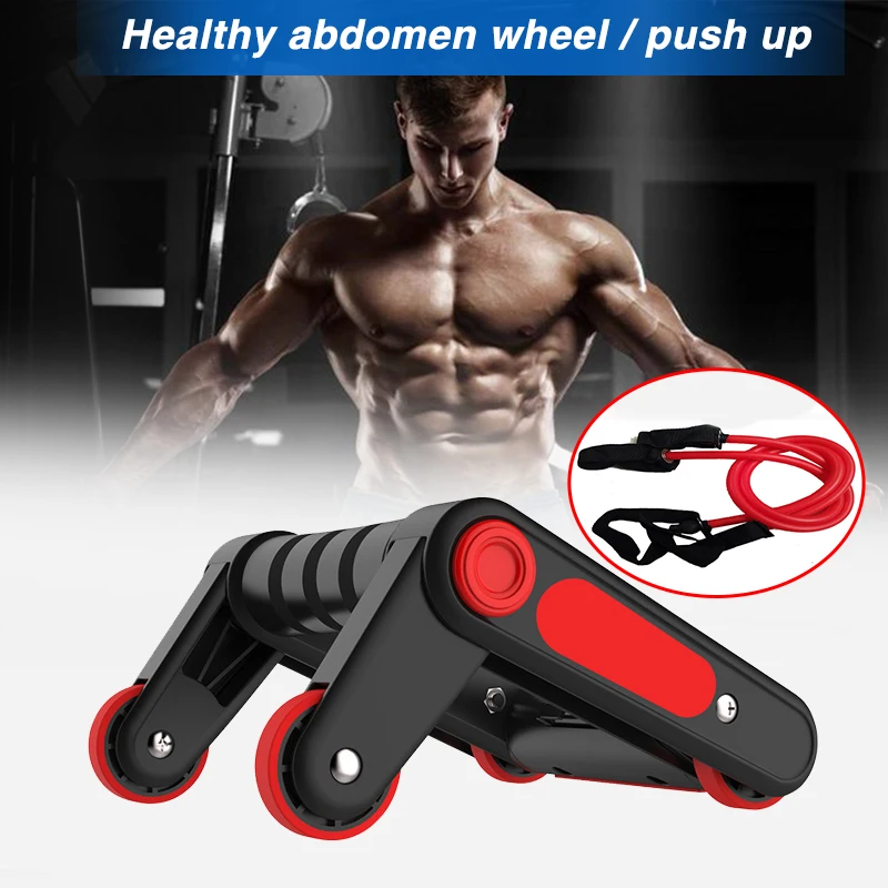 

Складное оборудование для тренировок на животе, тренажер для фитнеса ролик для брюшного пресса, отжим с веревкой HB88
