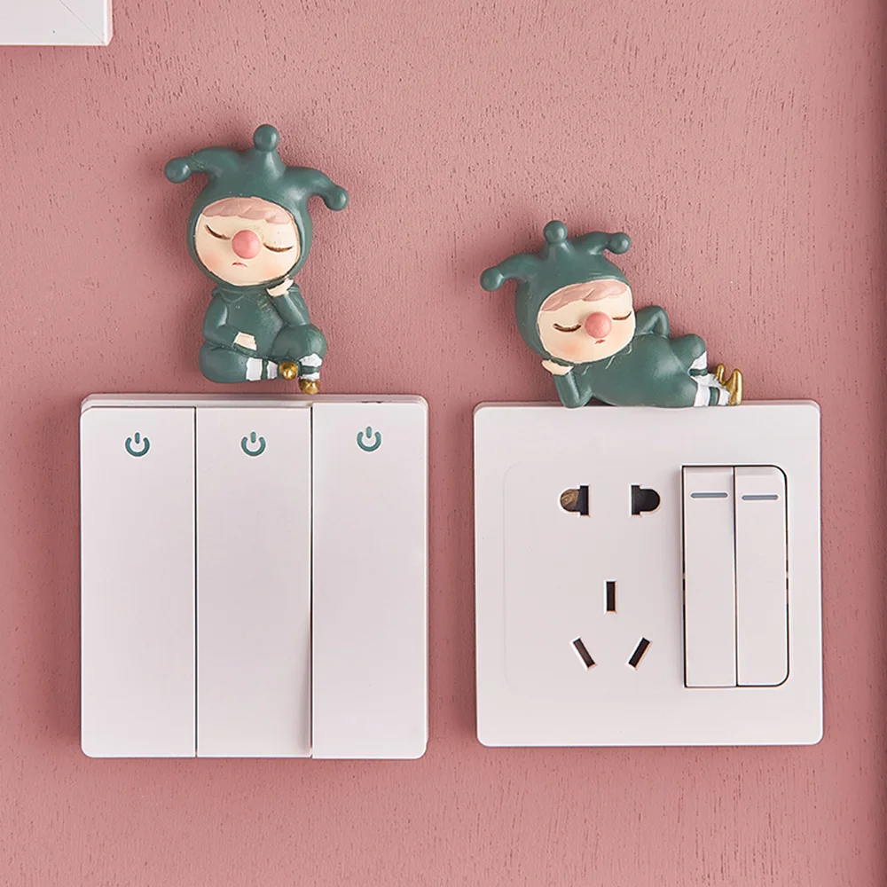 

Наклейка на выключатель Joker, 3D светящийся выключатель из смолы, декор для комнаты, наклейка на выключатель