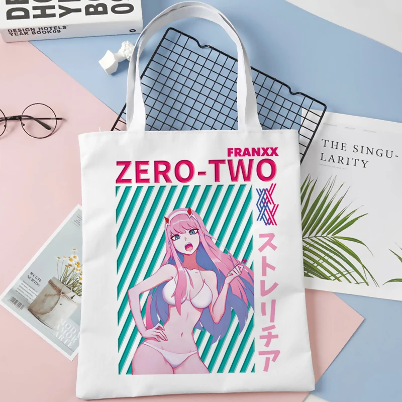 

Darling in the Franxx shopping bag tote shopping cotton shopper handbag shopper bag bolsas reutilizables net custom