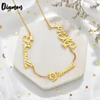 Diamon 2020, новинка, персонализированное ожерелье с несколькими именами, именные таблички на заказ, подвеска, ожерелье, Ювелирное Украшение, лучший подарок, нержавеющая сталь