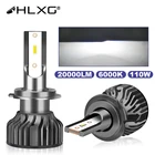 Светодиодные лампы HLXG 6000K h4 H1 H8 H9 H11 9005 9006 HB3 HB4, светодиодсветодиодный головсветильник лампы, светодиодные лампы h7, светодиодные лампы 12 В лм, светильник ры, автомобильная лампа