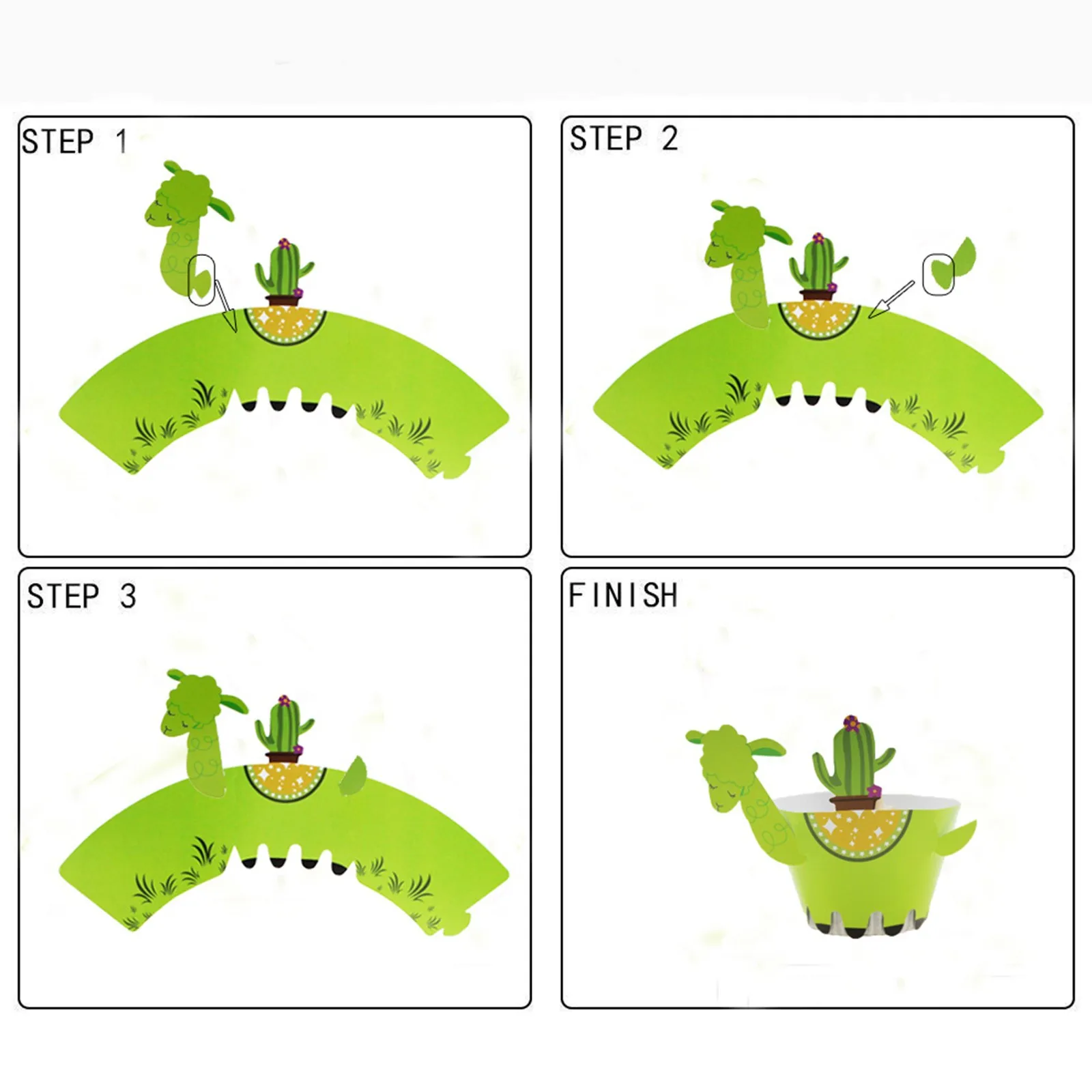 12 шт. декоративные обертки для капкейков с мультяшными животными|Товары