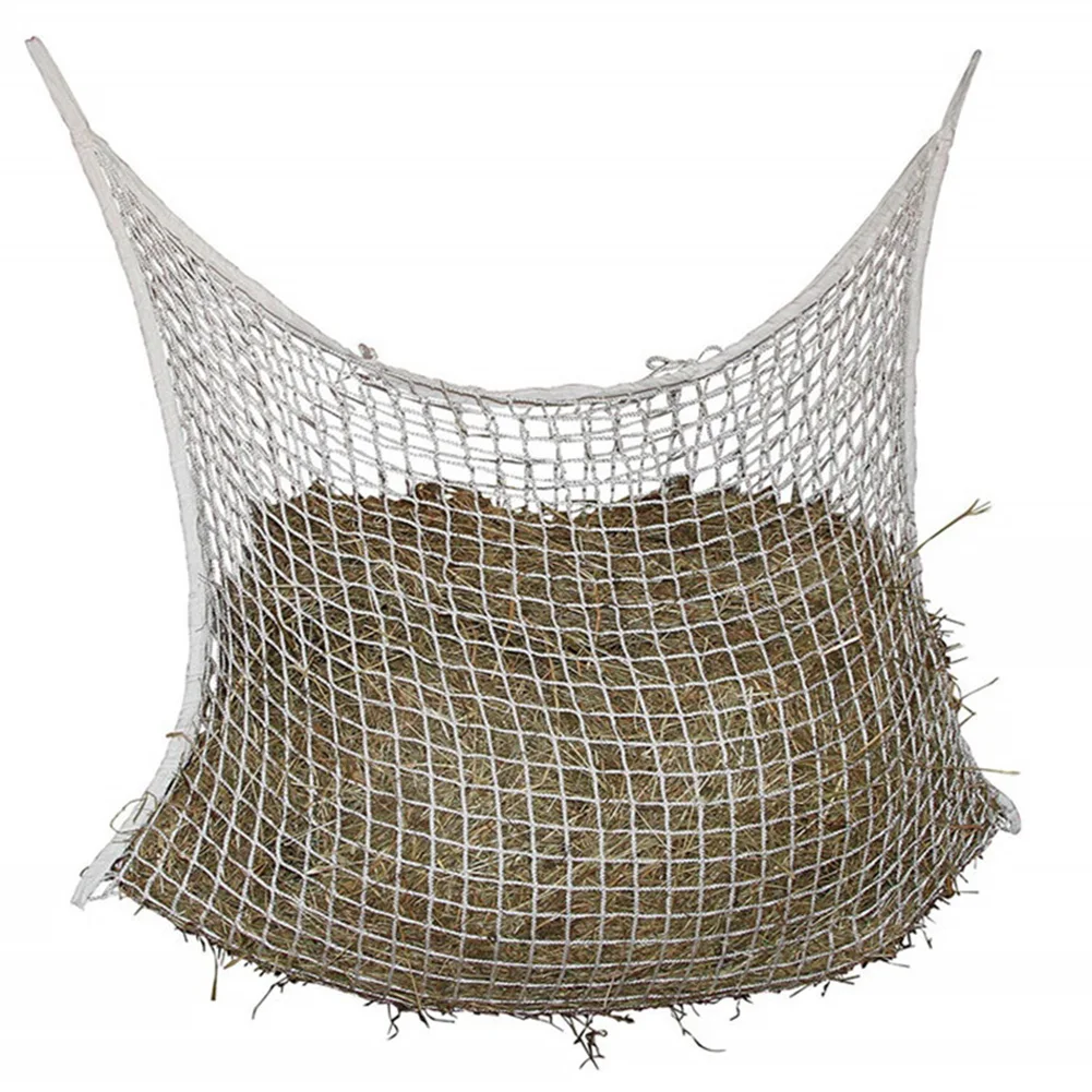 

Hay Net Bag Slow Feed Bag Horse Feeder Full Day Feeding Large Feeder Bag With Small Holes Woven Mesh Equestrian Supplies