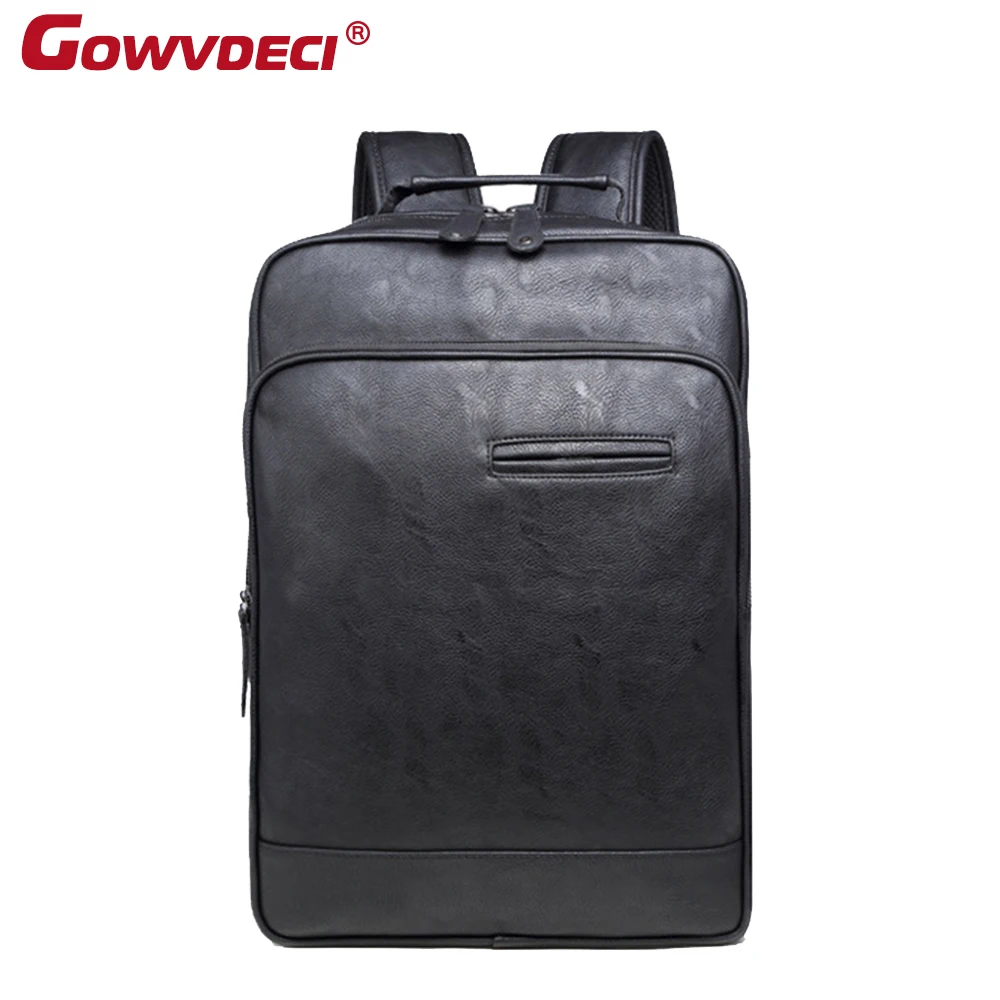 Новый кожаный рюкзак для ноутбука школьный модная Водонепроницаемая дорожная