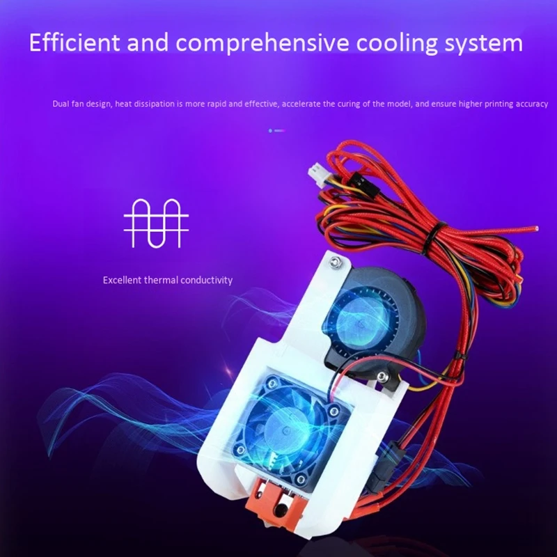 

Creality 3D High Flow Version All Metal Nozzle Kit with Cooling Fan for CR-10/Ender-3 Series/Ender-5 Series 3D Printer
