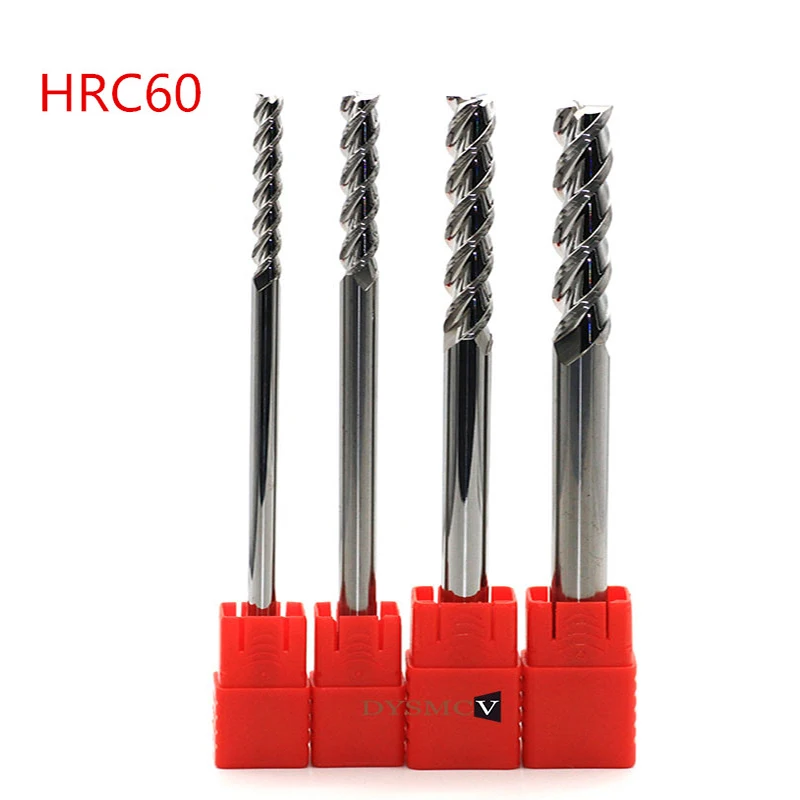 

1 pc End Mill 6mm 8mm 10mm HRC60 3Flute Extra Long Solid Carbide Aluminum Cutter CNC Lathe Milling Cutter Tools Free shipping