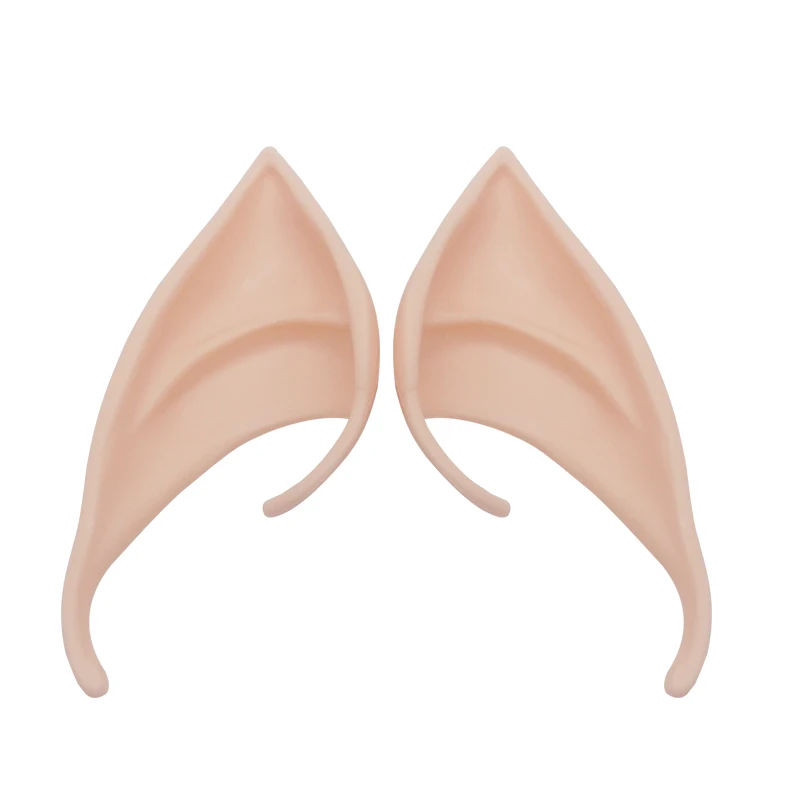 Nude 10cm 1 пара латексных ушей эльфа, остроконечные маски для косплея на Хэллоуин, маскарадные костюмы для вечеринки, фестиваль,, новогодние вечерние - Цвет: Nude 10cm