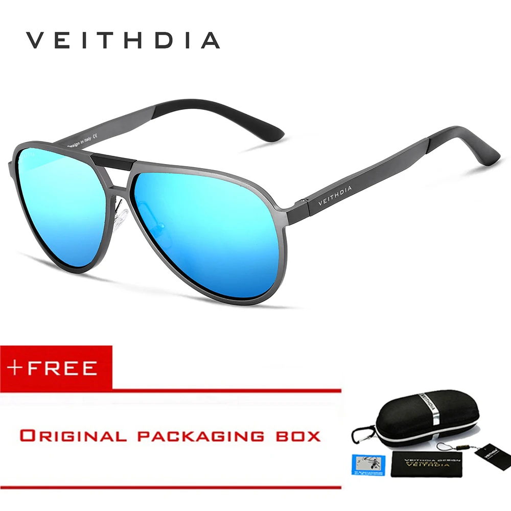 Мужские солнцезащитные очки VEITHDIA из алюминиево магниевого сплава с
