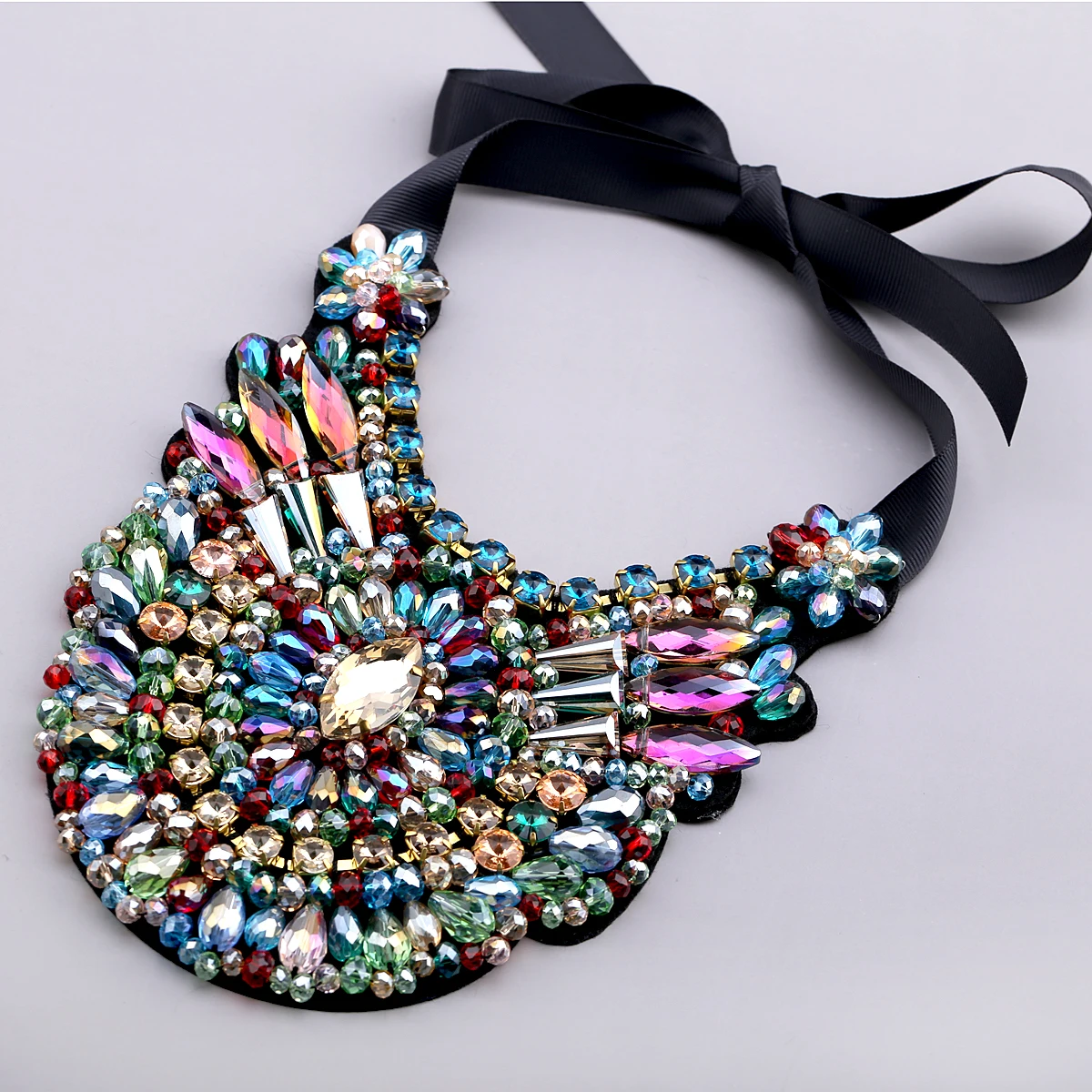 Колье-чокер женское с кристаллами 7 цветов | Украшения и аксессуары