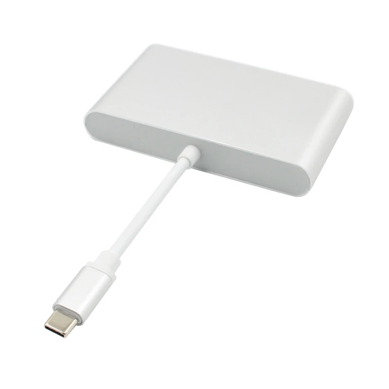 Type-C USB C к HDMI 4K + Gigabit Ethernet (порт RJ45) 3 0 1 Type адаптер Цифровой AV видео конвертер |