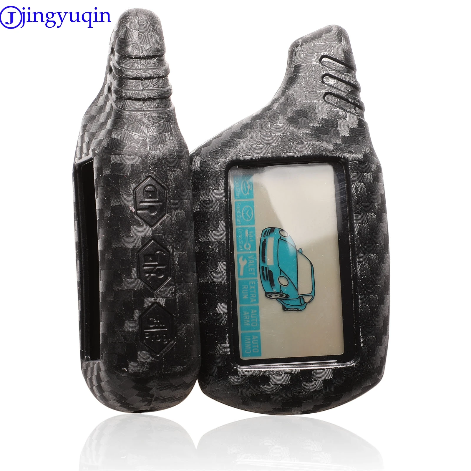Jingyuqin 10p ключ крышка B9/B6 карбоновый чехол для Starline B91/B61/A91/A61 KGB FX-5 Jaguar ez-one ЖК-брелок дистанционный 2 способ сигнализации