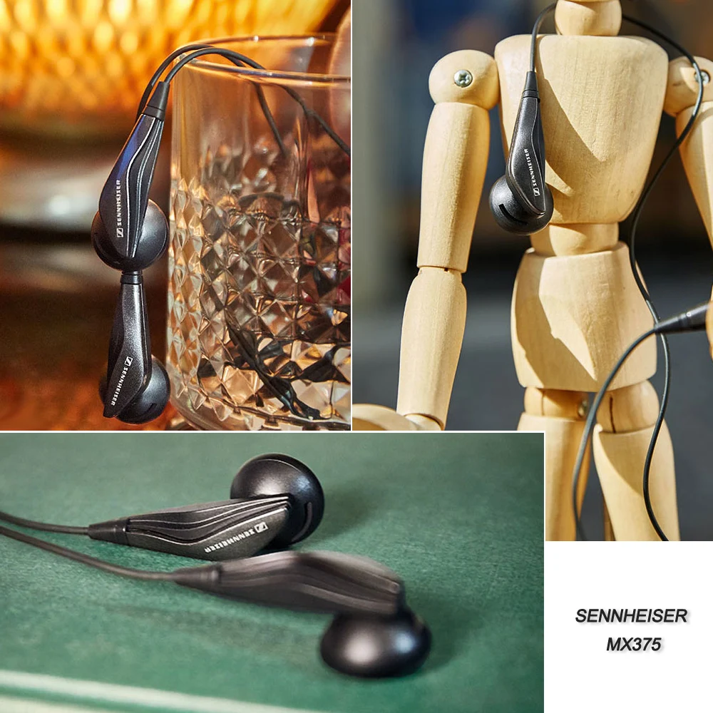 Оригинальные наушники-вкладыши Sennheiser MX 375 с глубокими басами наушники