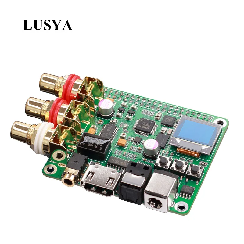 Плата аудиодекодера Lusya Raspberry Pi DAC плата расширения HIFI поддерживает коаксиальное