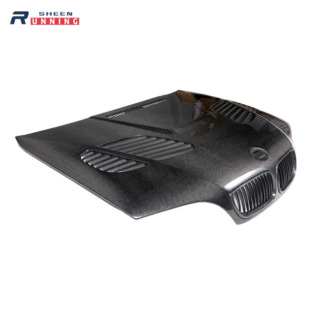Для BMW 3 Series Coupe E46 1998 1999 2000 2001 2002 2003 2004 GTR Style Real Carbon Fiber передняя крышка капота