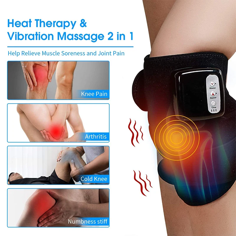 

Electric Heating Knee Massager Far Infrared Joint Brace Support Back Shoulder Massage Elbow Knee Treatment Massageador