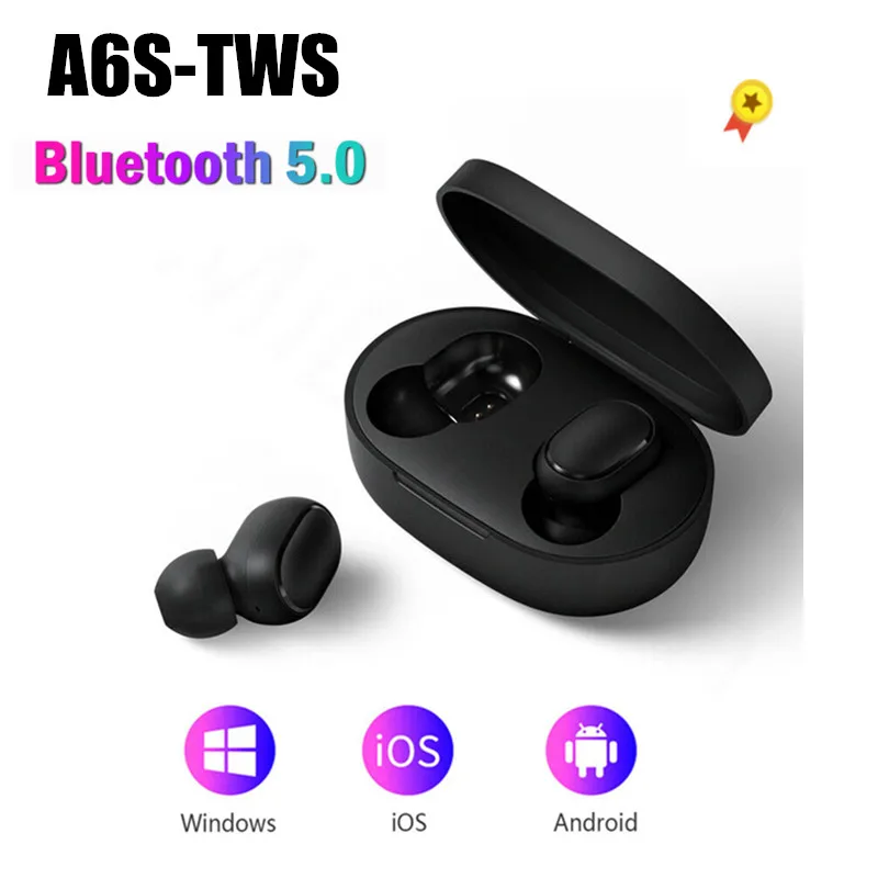 A6S Bluetooth гарнитура для redmi airdots TWS наушники стерео Беспроводные Активные