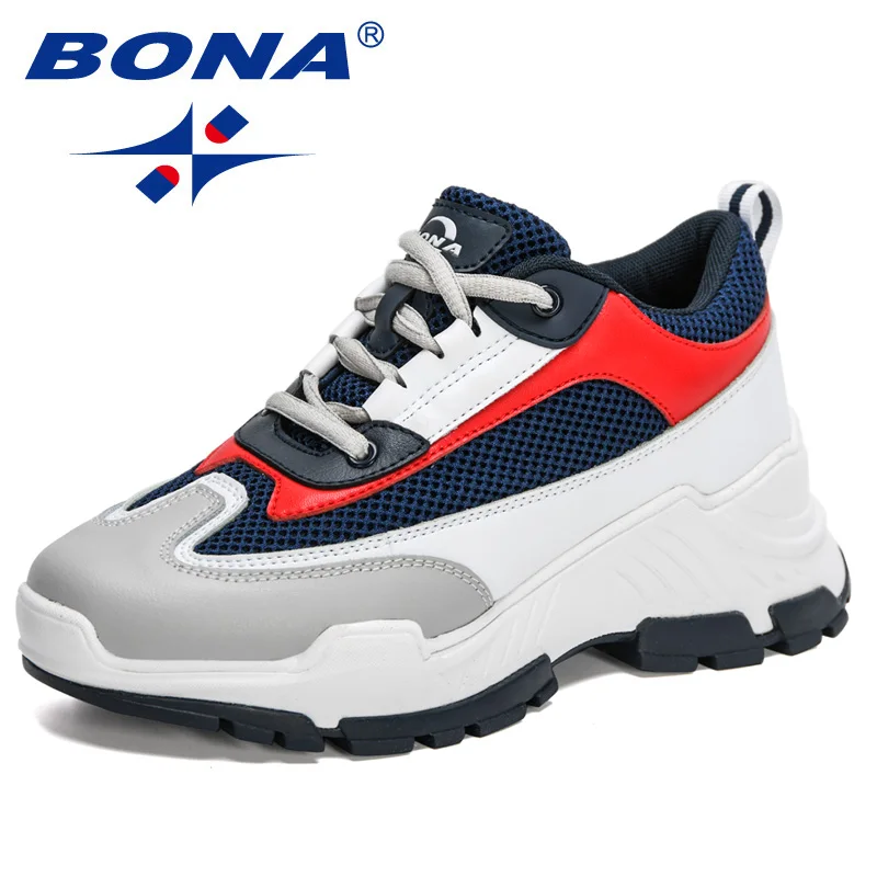 BONA 2021 New Designers Running Shoes Women Breathable Mesh Light Weight Sports Shoes Ladies Trendy Walking Sneakers Feminimo