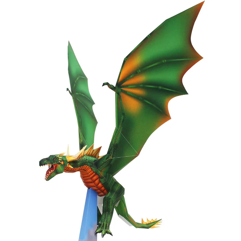 Виверне дракона оригами для ручной работы художественная складной мини 3D Бумага