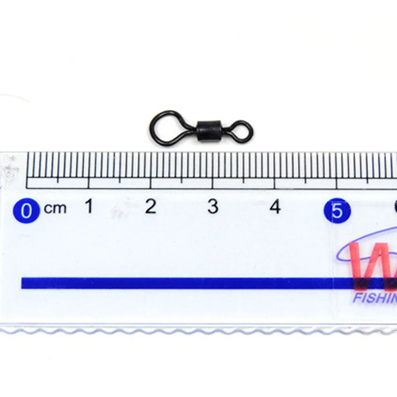 100 шт./лот матовый черный вертлюг с большими глазами твердый кольцевой