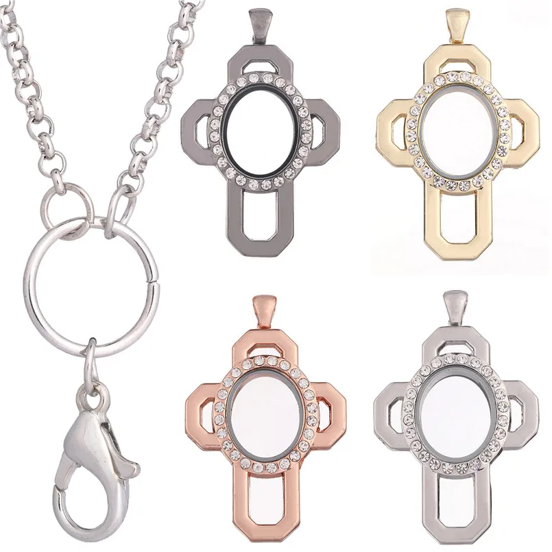 Память крест плавающий медальон Подвески PhotoPendant цепь ожерелье в поисках