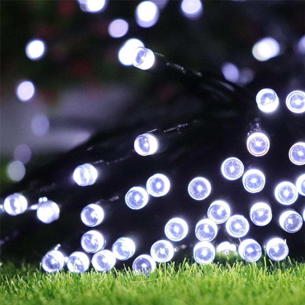 22 м 200 светодиодный холодный белый уличный солнечный светильник