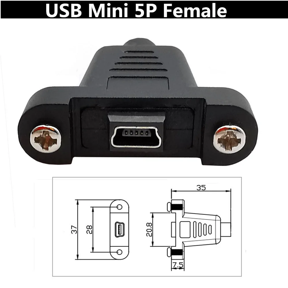 30 см USB3.1 Type C папа к Micro/mini USB 3.1 5Pin мама Панельное крепление кабель для передачи