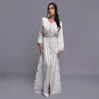 Белое вечернее платье Elehant, в марокканском стиле, для особых случаев, летнее платье с длинными рукавами, в мусульманском стиле из Дубая, на заказ, большие размеры
