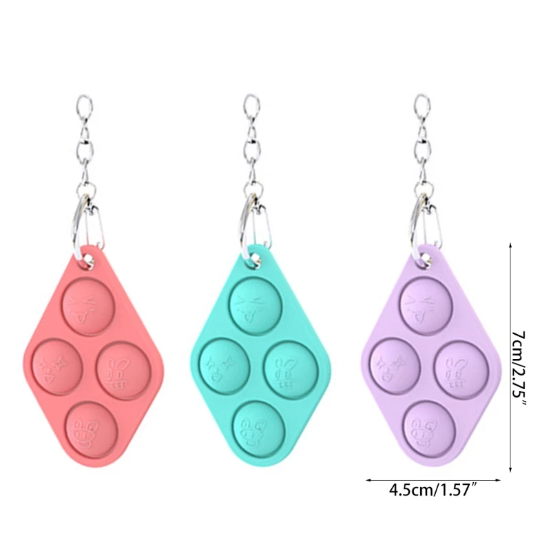 

Mini silicone keychain, decompression toys, bag accessories XX9E