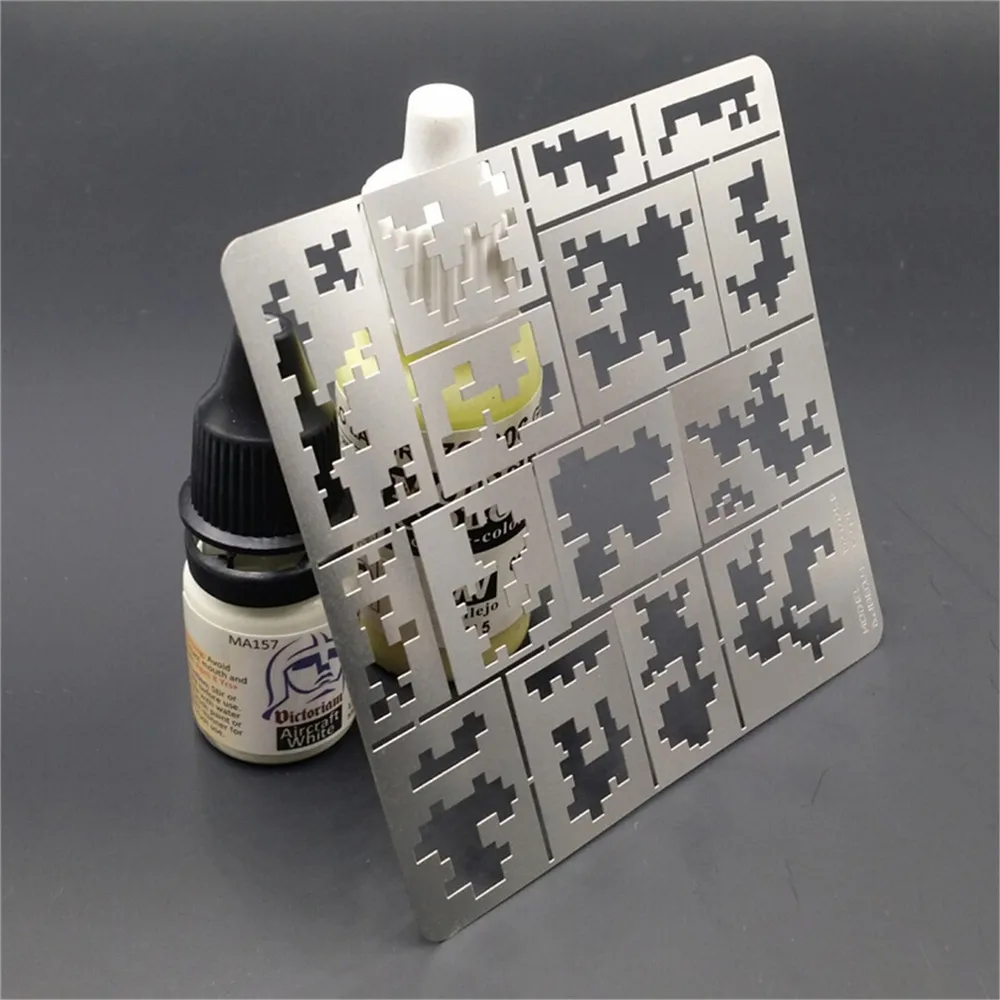 Для 1/35 милитари модель AFV Цифровой Камуфляжный трафарет шаблоны Средний узор AJ0014