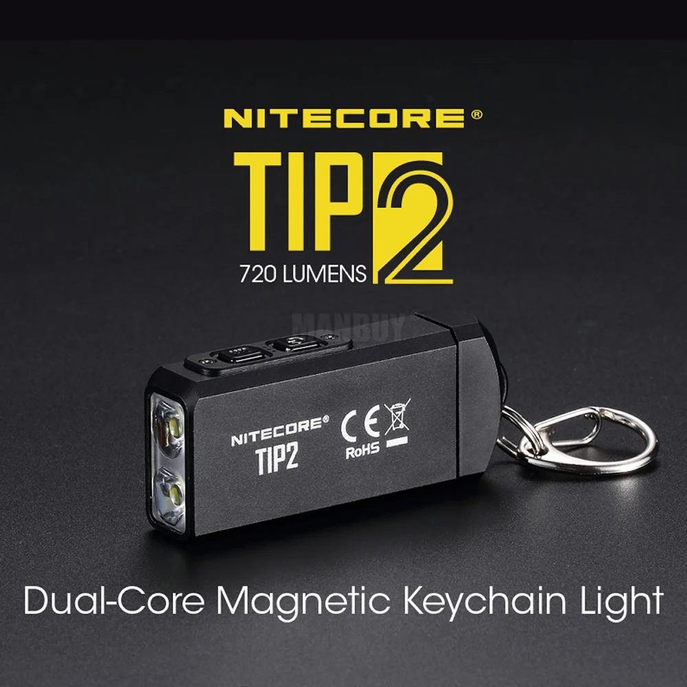 Nitecore TIP2 + USB кабель для зарядки многоцелевой зажим 2x CREE XP-G3 S3 720 Lms светодиодный