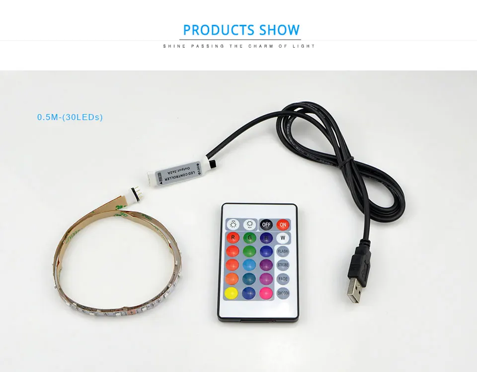 5 м USB Светодиодная лента светильник 5 в USB кабель питания DIY RGB светодиодный ТВ ПОДСВЕТКА лента Диодная лента PC спальня кухонный Декор светодиодный светильник для дома