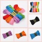 Набор хлопковых нитки для вышивки крестом для вышивания, 20 шт., разноцветная нить, шитье, моток пряжи, моток, набор сделай сам для шитья