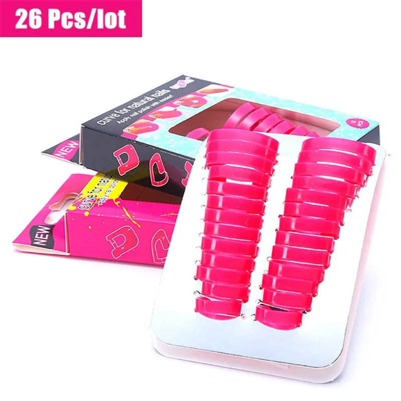 26 Pcs lot 26 шт./партия лак для ногтей край анти-затопления модель пластиковый шаблон инструмент для дизайна ногтей Showy шикарный набор инструментов для маникюра DIY аксессуары - Цвет: 26 Pcs lot
