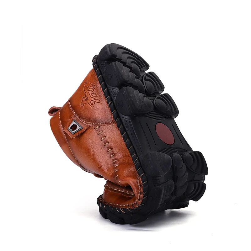 Мужские ботинки мартинсы ZFTL зимние теплые на меху повседневные из натуральной