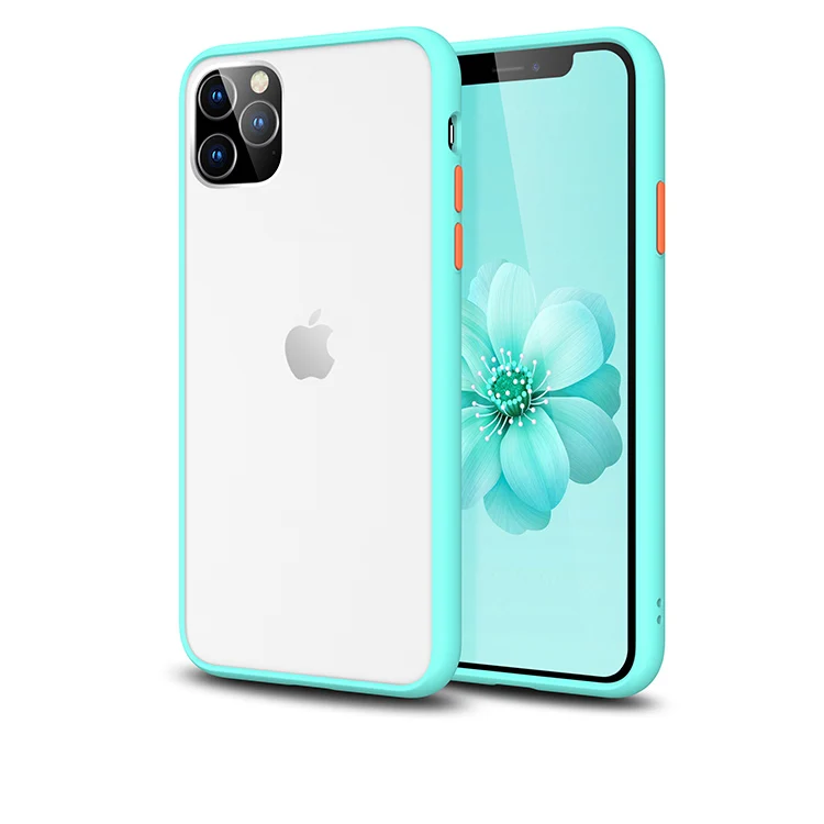 light blue Полупрозрачный матовый чехол для iphone 11 Pro Max, силиконовый бронированный цветной Твердый чехол для iphone 7 8 plus x xs, чехлы для Max XR coque - Цвет: light blue