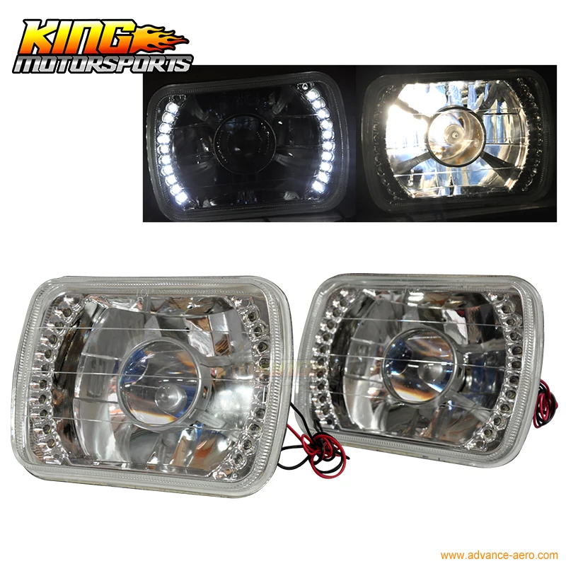 7 InchX6 дюймов H4 лампы кристально чистый светодиодный проектор фары пара США