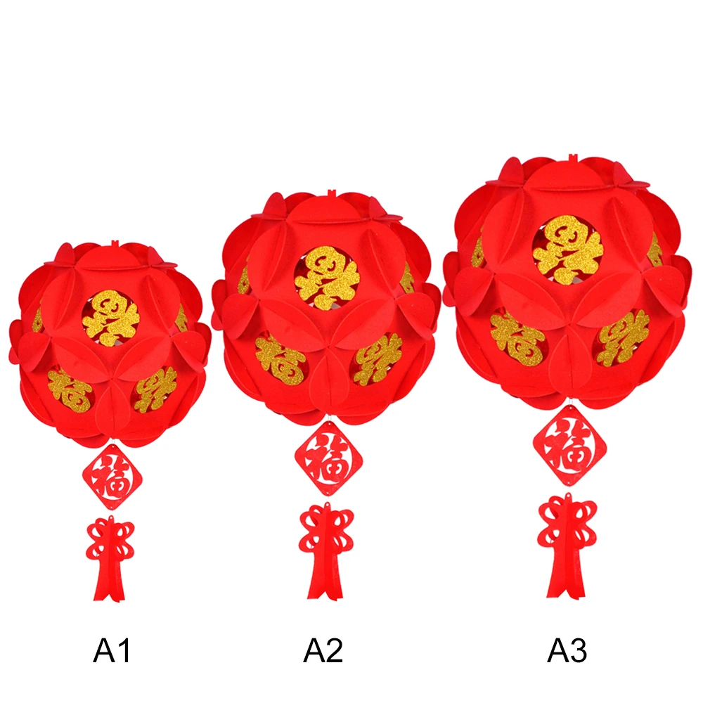 Подвесная сборка с новым годом Удачи Китайский фонарь красный бумажный s