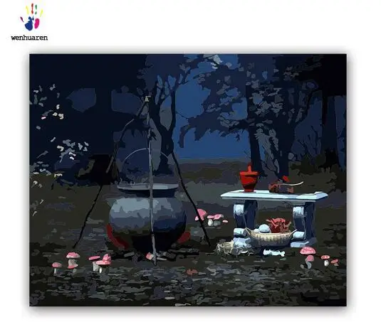 paint by number art painting numbers anime Mountain forest | Дом и сад